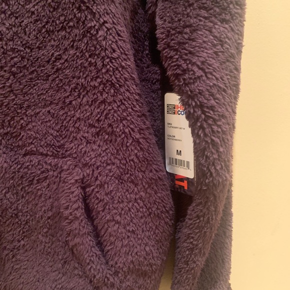 32 Degrees Women's Medium SOFT SHERPA PULLOVER HOODIE Boysenberry NWT - Picture 4 of 12